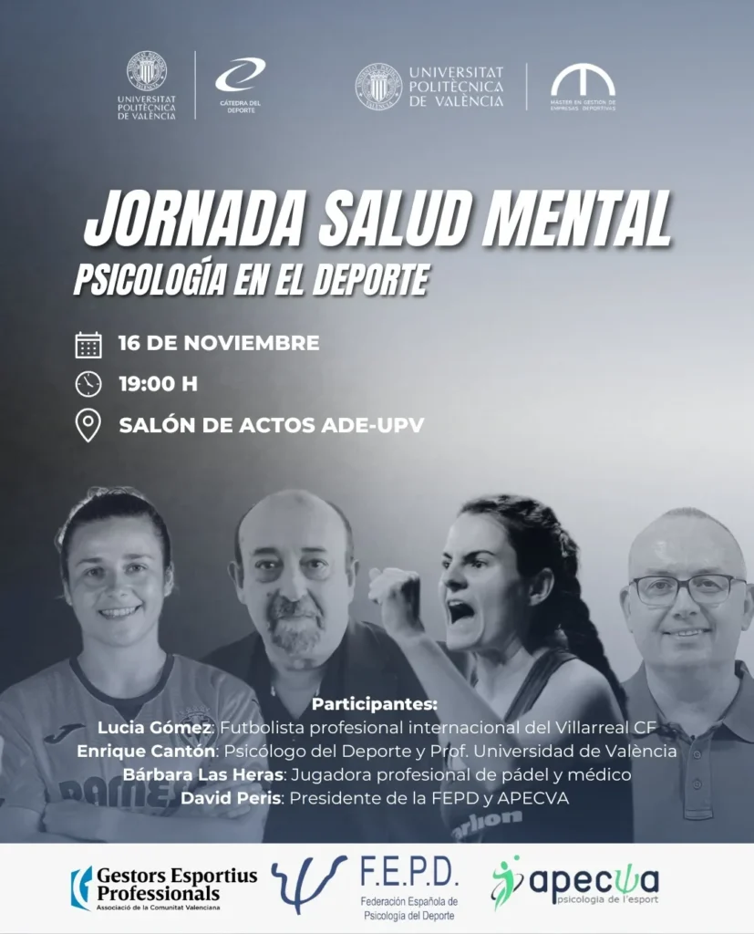 Cartel Salud Mental Upv 16 Nov 2023 | ASOC DE PSICOLOGIA DE L ESPORT DE LA COMUNIDAD VALENCIANA