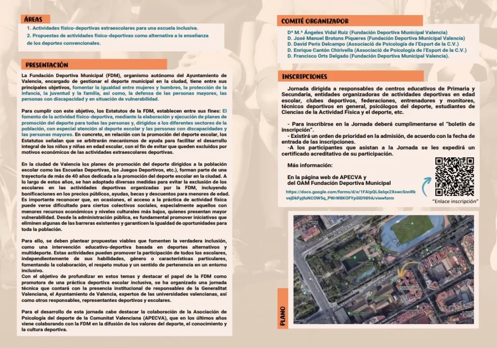 Triptico Castellano 2 2025 | ASOC DE PSICOLOGIA DE L ESPORT DE LA COMUNIDAD VALENCIANA